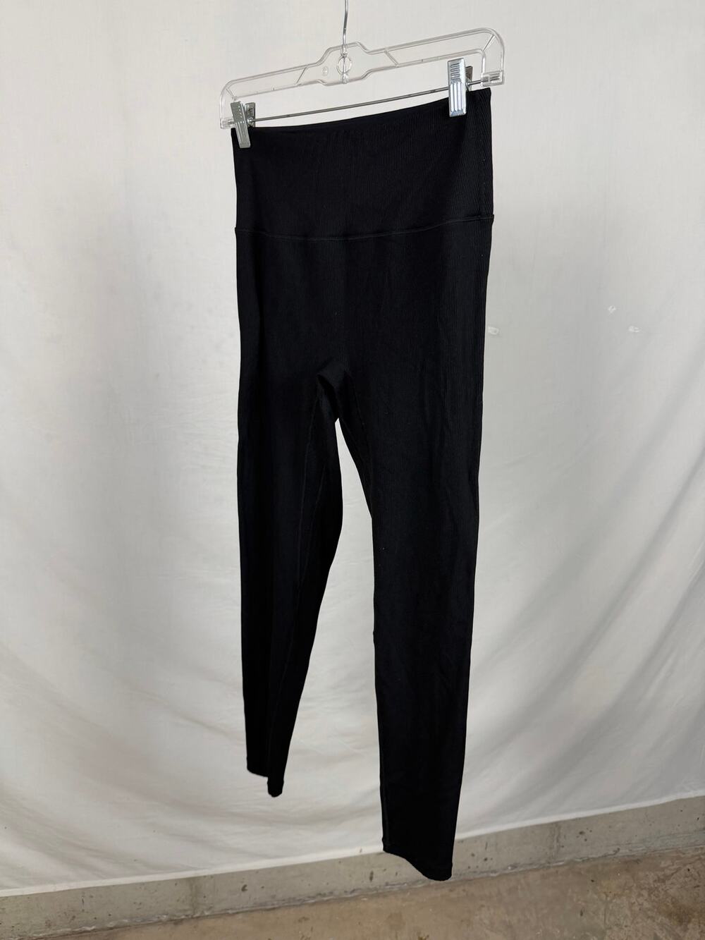 Solid & Striped Sport Black Ribbed Compression Leggings Size M